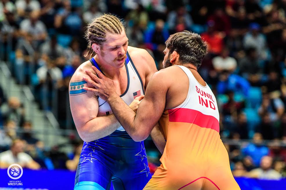 Gurpreet Singh looks to put on an improved show as Greco-Roman action continues at World Wrestling Championships