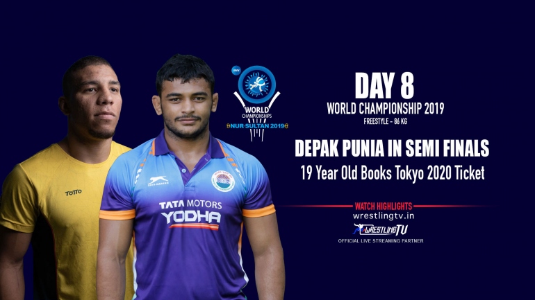 UWW World Championship 2019: Crazy come back by 19-year-old Deepak Punia to Enters Semi-Final