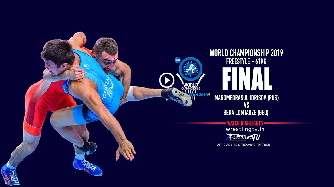 UWW World Championship 2019 Freestyle Final Final – 61 KG Magomedrasul IDRISOV (RUS) vs  Beka LOMTADZE (GEO)