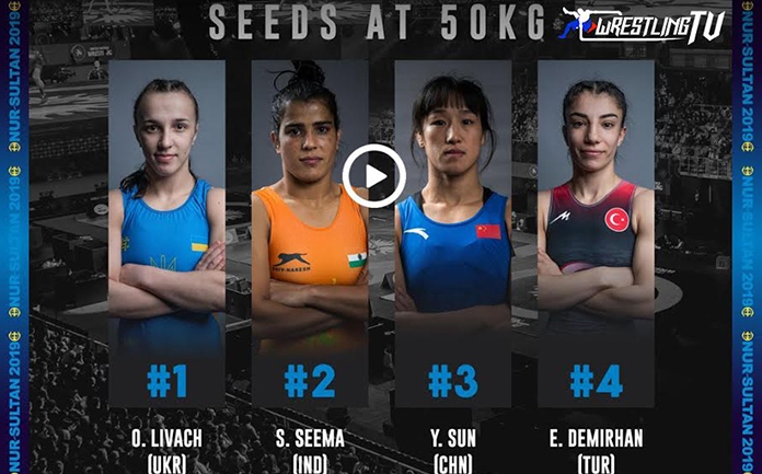 UWW World Championship: India’s Seema seeded second in 50Kg weight category