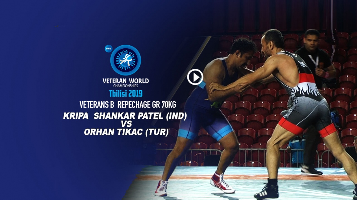 World Veteran championship Veterans-B Repechage GR 70Kg Kripa Shankar (IND) vs Orhas Tikac (TUR)