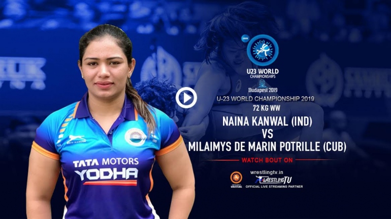 U23 World Wrestling Championships 2019 – Naina Kanwal (IND) VS Milaimys De La Caridad Marin Potrille (CUB)