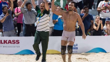 ANOC World Beach Games : Pakistan, Georgia wins gold on Day 1 in beach wrestling