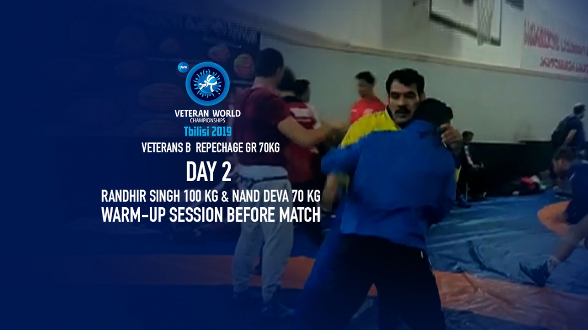 World Veteran Championship Day 2 – Randhir Singh 100 kg and Nand Deva Warm-up Session Before Match