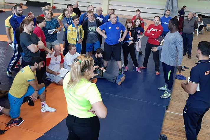 Ukrainian, Georgian Olympic committees host level 2 wrestling coaches and referees course