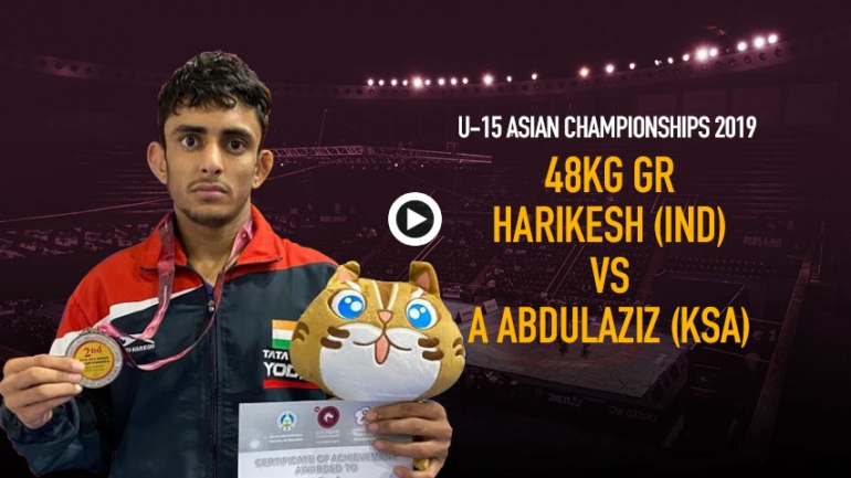 U-15 Asian Wrestling Championships 2019 – Harikesh Harikesh (IND) vs Alghamdi Abdulaziz (KSA)