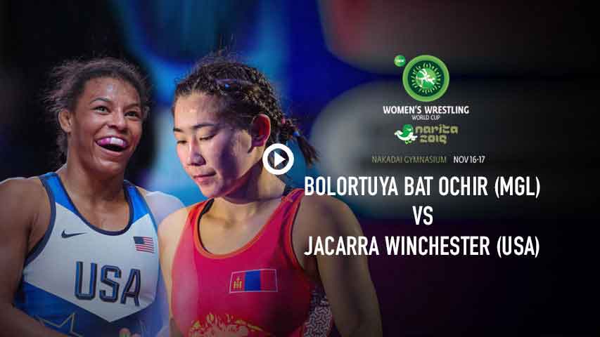 Women’s World Cup 2019 – Round 3 WW – 55 kg: J. WINCHESTER (USA) v. B. BAT OCHIR (MGL)