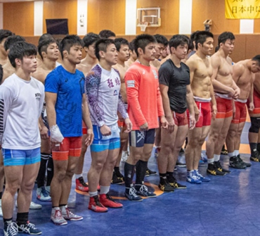 Greco-Roman World Cup : Inside the training room of Japan wrestling team