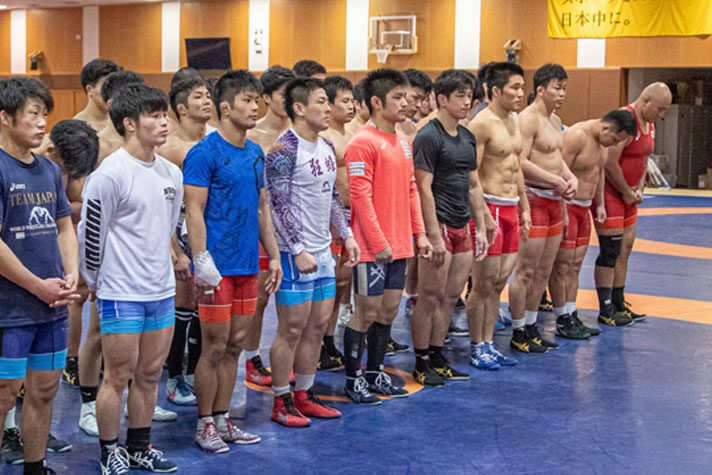 Greco-Roman World Cup : Inside the training room of Japan wrestling team