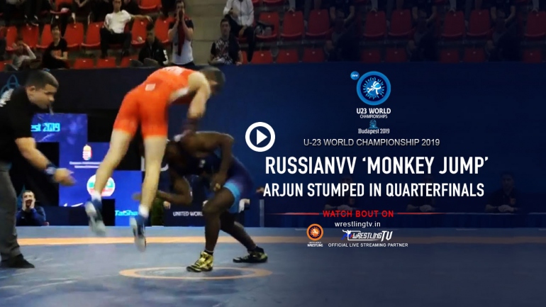 This ‘monster move’ by Russian costed Arjun place in the semi-finals in U23 world wrestling Championships