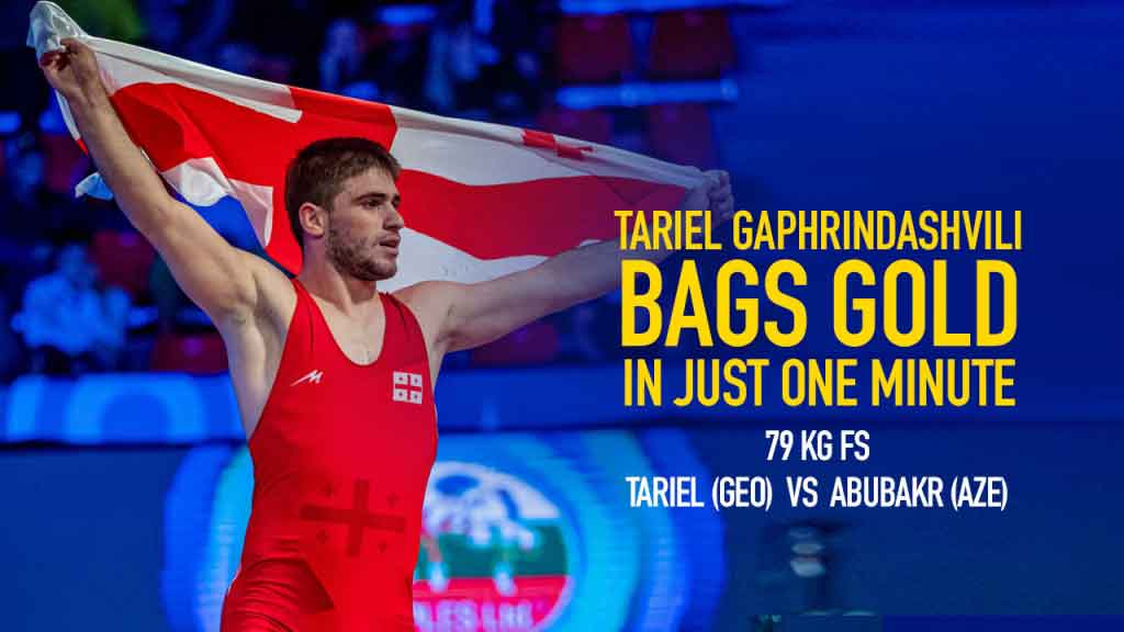 Tariel Gaphrindashvili bags gold in just one minute