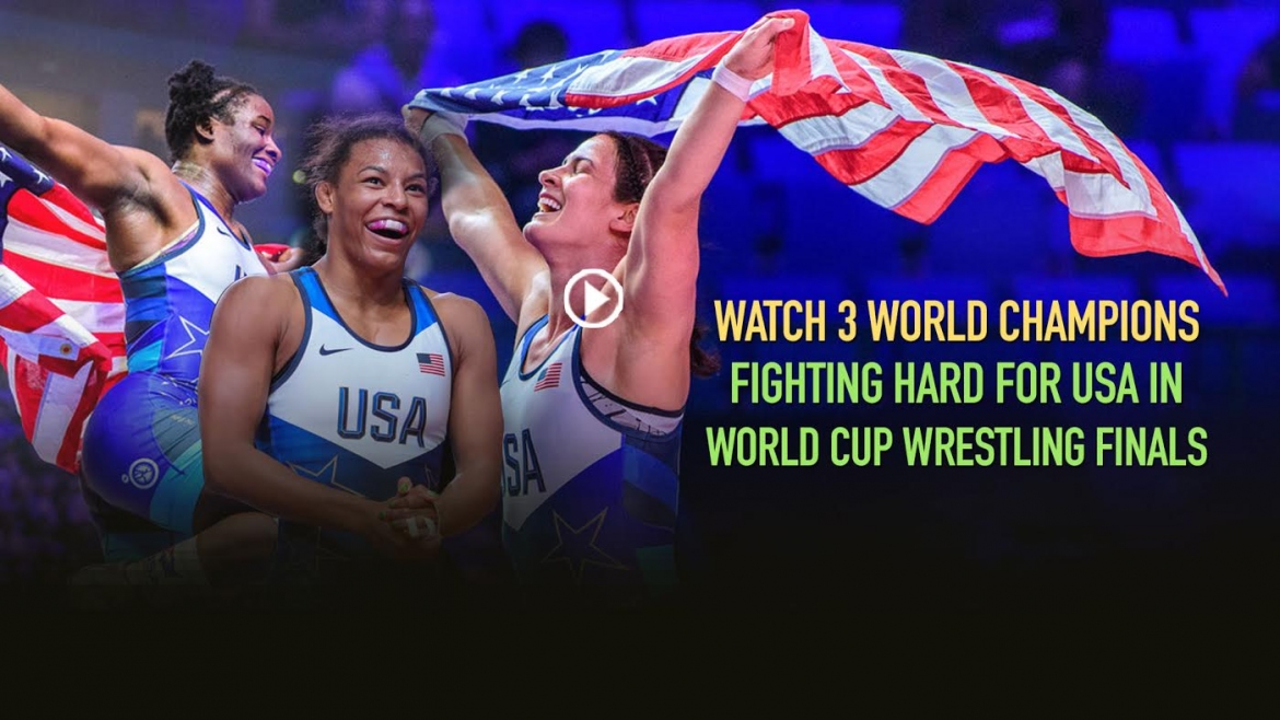 Watch 3 World Champions fighting hard for USA in world Cup wrestling finals