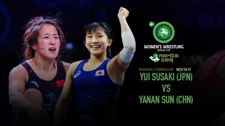 When two Asian giants faced each other in world cup wrestling bout – Susaki (Japan) vs Sun (China)