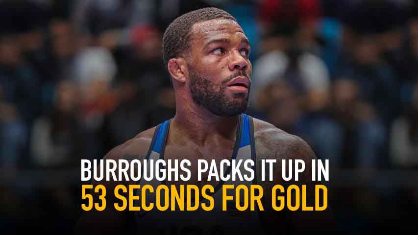 Jordan Burroughs packs it up in 53 seconds for gold