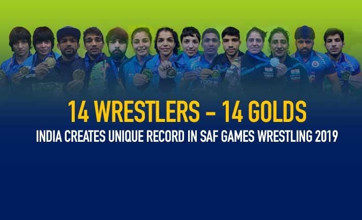 Gaurav, Anita wins, India creates unique record as all 14 wrestlers finished with 14 gold medals