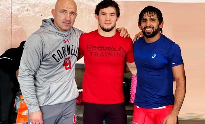 Bajrang Punia gets new sparring partner as training with Russian Viktor Rassadin starts