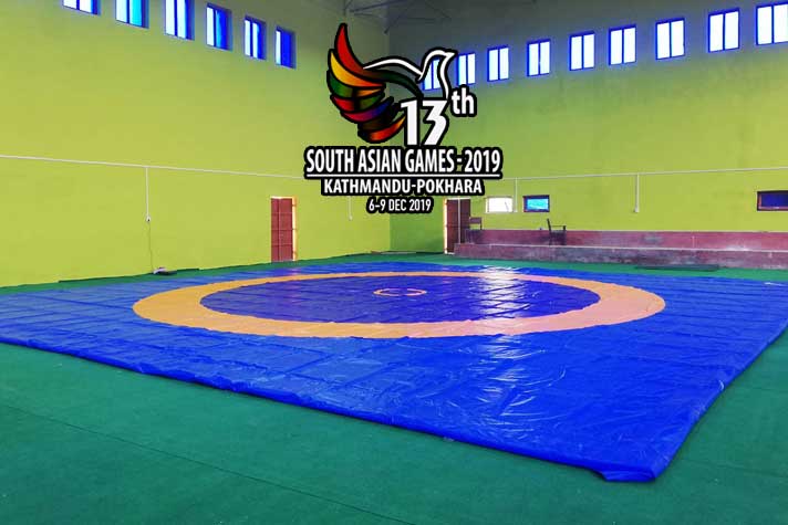 SAF Games 2019 : Organizers claim wrestling venue ready but participants unhappy with the conditions