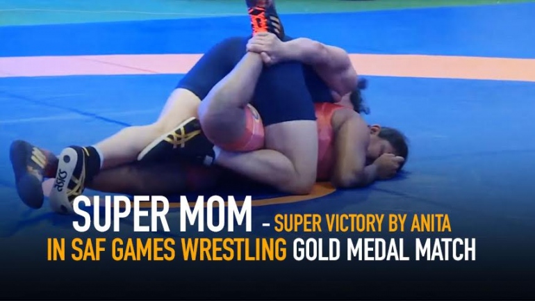 Super Mom – Super victory by Anita in SAF Games wrestling gold medal match
