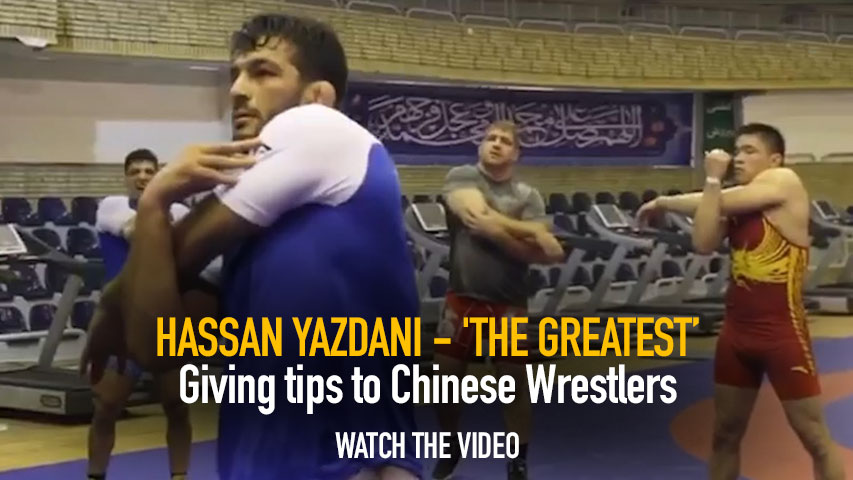 ‘The Greatest’ Hassan Yazdani of Iran training the Chinese wrestlers – Watch Video