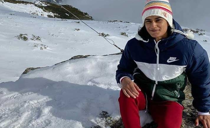 Vinesh Phogat training in -6 degree temperatures in Bulgaria, watch pics and video