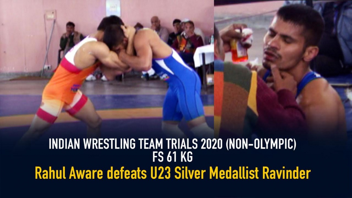 Indian Team Trials : Rahul Aware defeats U23 silver medallist Ravinder, watch the full bout video of the most interesting Indian wrestling fight
