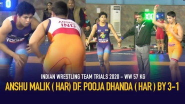 Indian Wrestling Team Trials 2020 – Day 2 – WW 57 KG – Anshu Malik ( HAR) VS Pooja Dhanda ( HAR )
