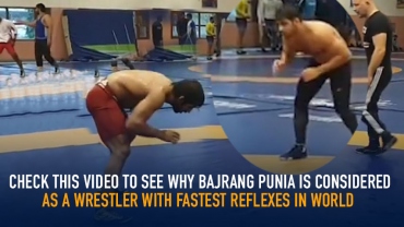 Check this video to see why Bajrang Punia is considered as a wrestler with fastest reflexes in World