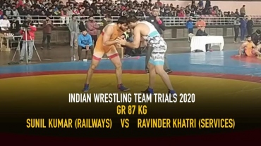 Indian Wrestling Team Trials 2020 GR 87 KG Sunil Kumar VS Ravinder Khatr