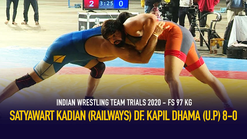 Indian Wrestling Team Trials 2020 – FS 97 kg Final – SATYAWART KADIAN (RAILWAYS) DF. KAPIL DHAMA