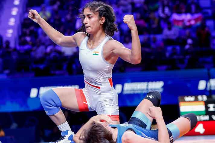 Vinesh Phogat in Kiev for training before the ranking series event in Rome