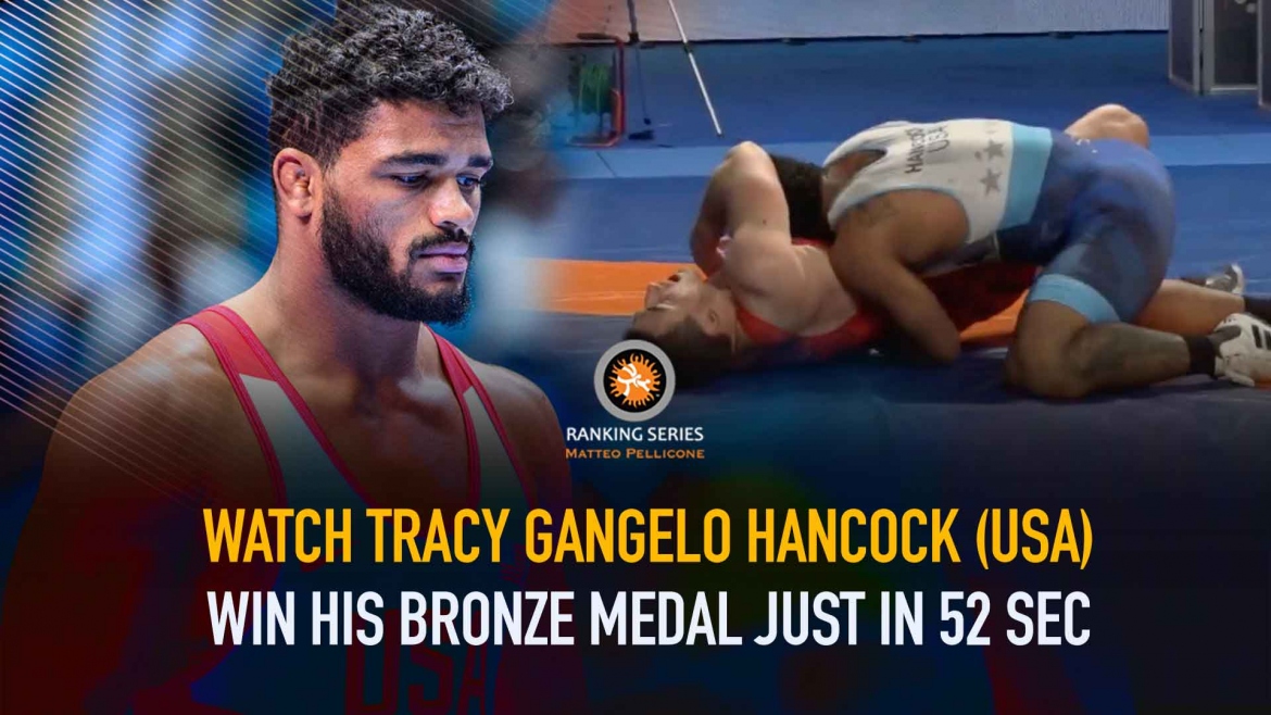 Watch Tracy GangeloHancock (USA) win his Bronze Medal just in 52 sec