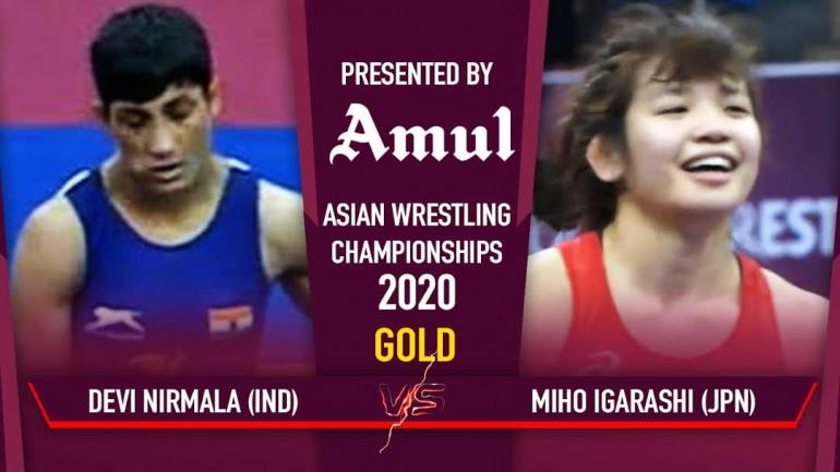 Watch Nirmala Devi Gold Medal Match – Asian Wrestling Championships 2020 Day 3