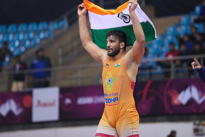 Sunil jumps into top 5 in UWW rankings with Asian Championships gold