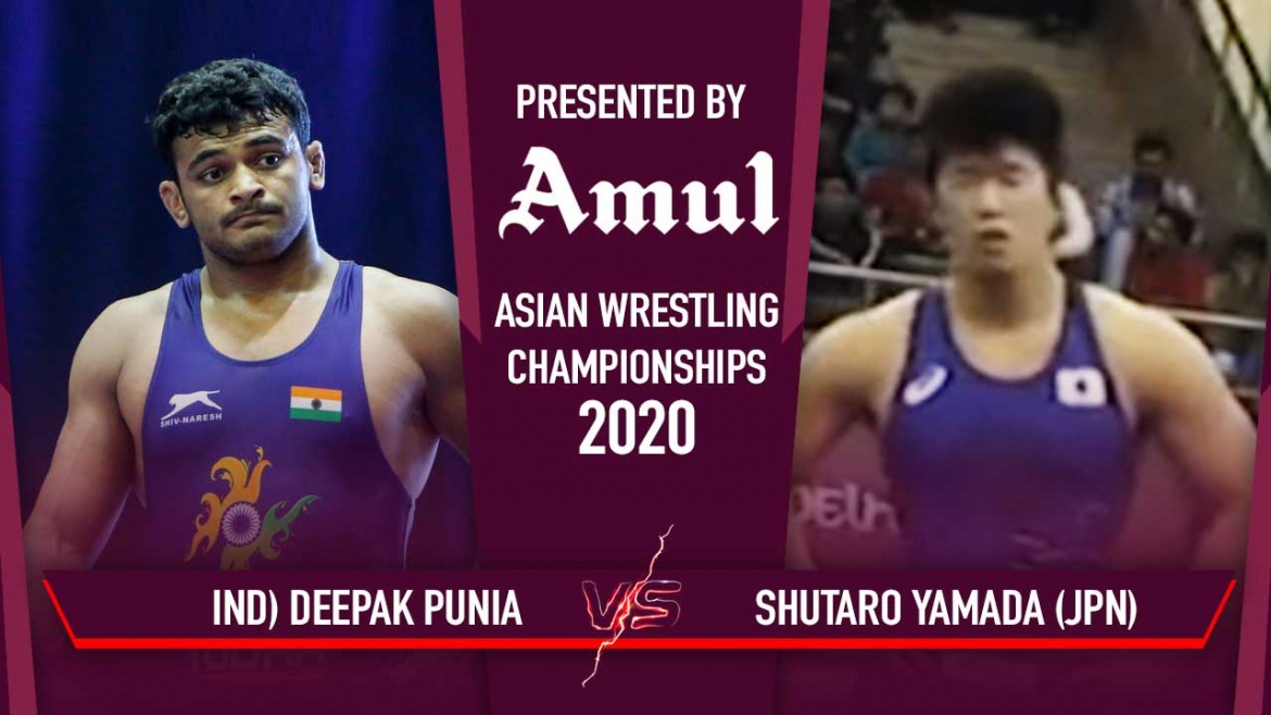 Watch Deepak Punia Semi-Final Bout – Asian Wrestling Championships 2020 Day 6