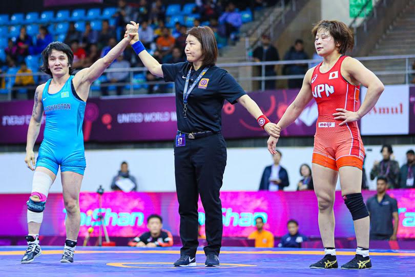 What Vinesh could not do in three attempts, Akhmetova does in her first; defeats Mukaida to bag gold
