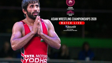 Watch Bajrang Punia and other men wrestlers Live and Exclusive in Asian Championships only on WrestlingTV.in