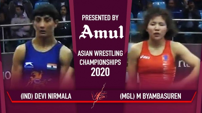 Asian Wrestling Championships 2020 Day 3: WW 50kg Nirmala Devi (IND) vs Munkhnar BYAMBASUREN (MGL)