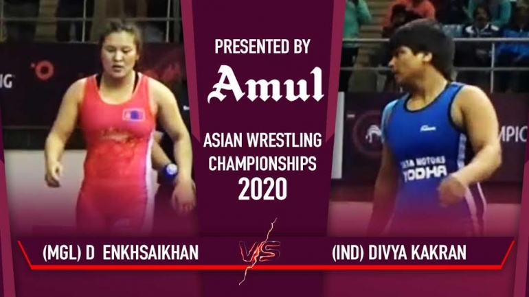 Asian Wrestling Championships 2020 Day 3: Watch WW 68 kg Round 2 Divya (IND) vs Delgermaa (MGL)