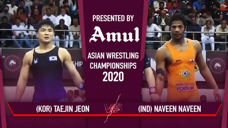 Asian Wrestling Championships 2020 Day 5- Naveen enters Semi-Final – watch the bout