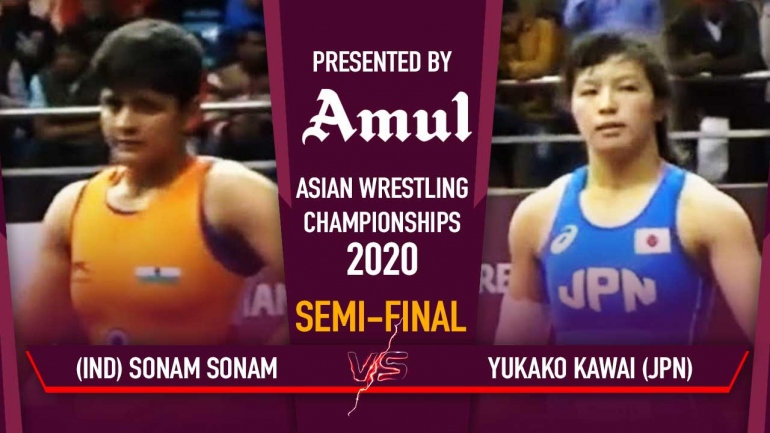 Asian Wrestling Championships 2020 Day 4: Sonam Semi-final Bout – watch the bout