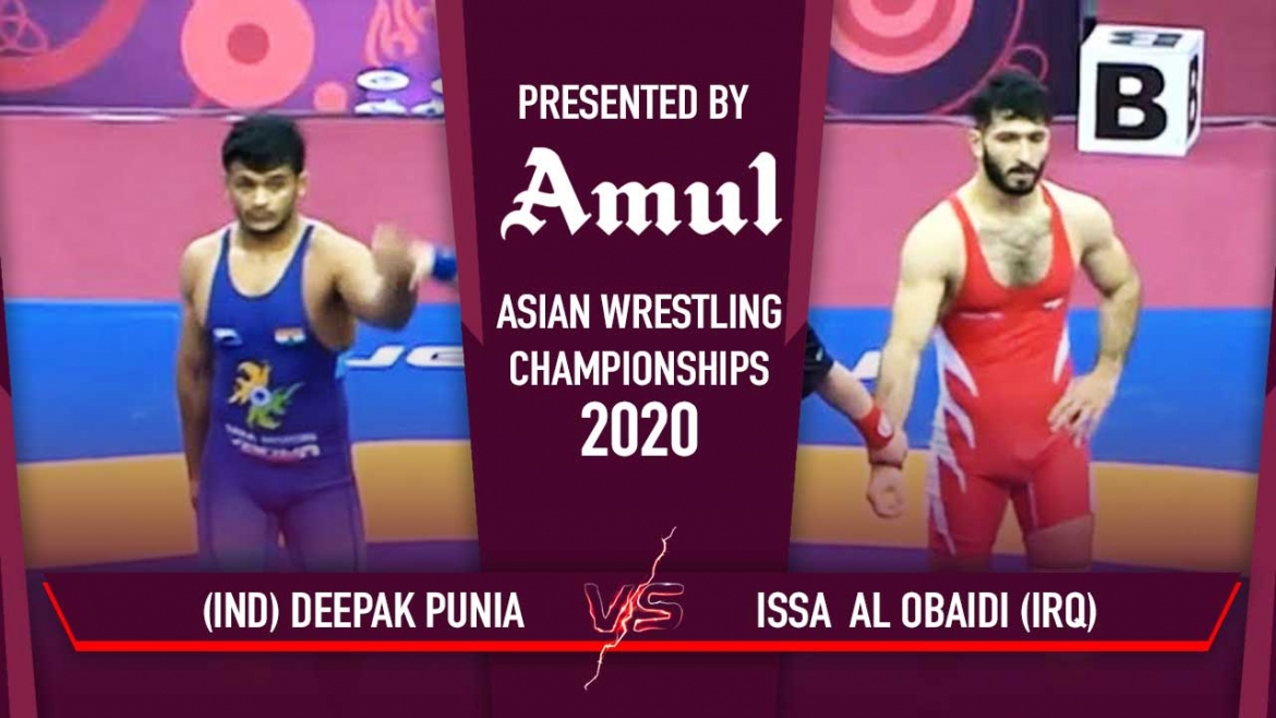 Watch Deepak Punia Aware Bronze Medal Match – Asian Wrestling Championships 2020 Day 6
