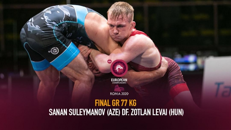 Watch European Wrestling Championship Final GR 77kg – Sanan  SULEYMANOV (AZE) df. Zotlan LEVAI (HUN)
