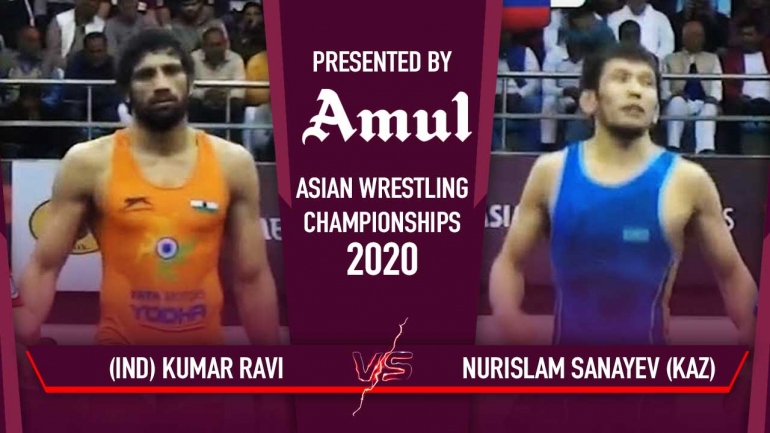 Watch Ravi Dhaiya Semi-Final Bout – Asian Wrestling Championships 2020 Day 5
