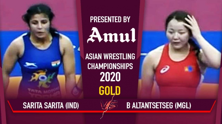 Watch Sarita Gold Medal Match – Asian Wrestling Championships 2020 Day 3
