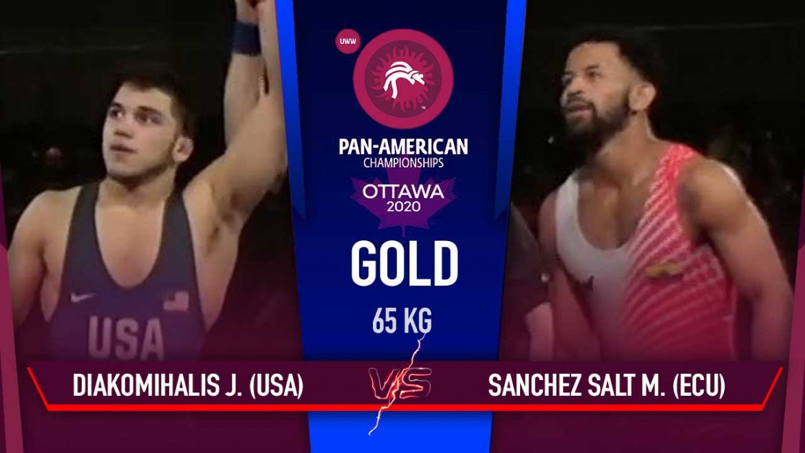 Pan American Championships 2020 FS 65kg Gold Medal Match John Michael (USA) vs Mauricio Javier (ECU)