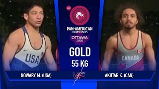Pan American Championships 2020- GR 55 kg Gold Medal Match- Max Emiliano (USA) vs Kieran Imran (CAN)