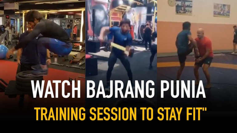 Watch Bajrang Punia training session to stay fit