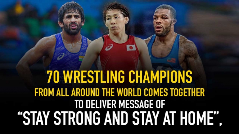70 Wrestling Champions from all around the world comes together to deliver message of “Stay Strong and Stay at Home”, Check out