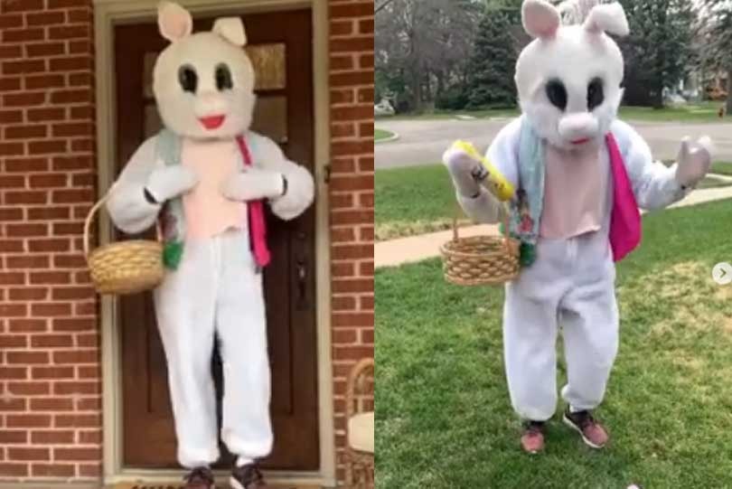 Olympic Champ Jordan Burroughs dresses up like bunny, drives around neighbourhood; Watch Video