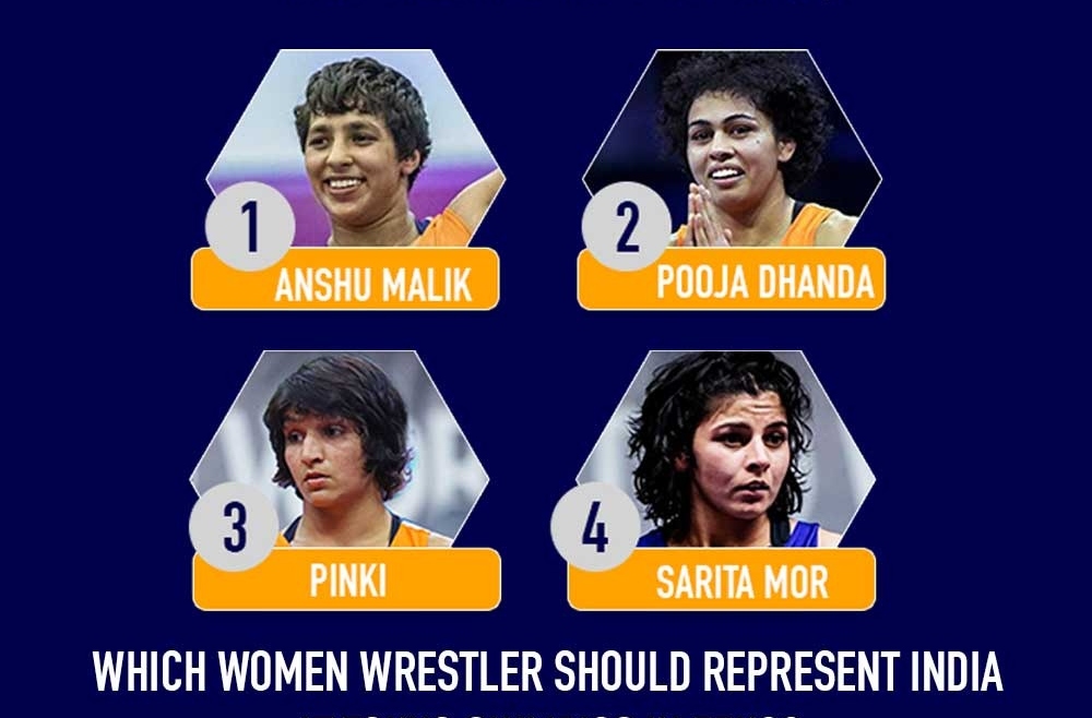 Which Women wrestler should represent India at Tokyo Olympics in 57kg?